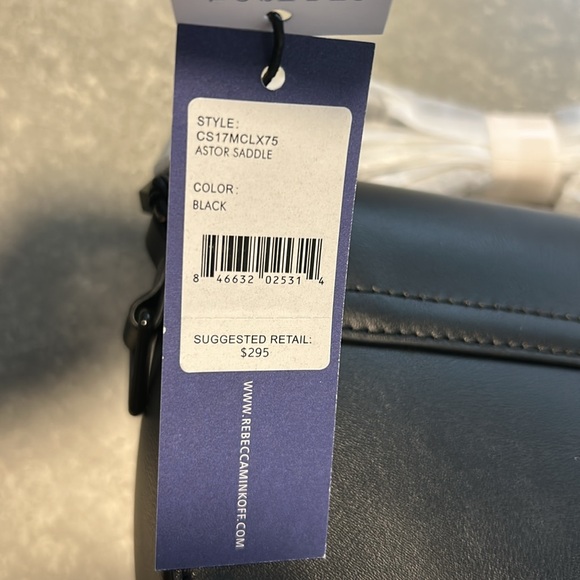 Rebecca Minkoff Astor Saddle Bag Cross Body Black Leather NWT - Picture 11 of 11